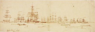 The Baltic Fleet July 14 1855 by John Wilson Carmichael